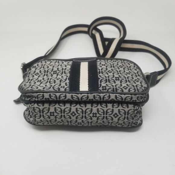 Canvas like crossbody Fossil bag. Black, Off white. - Picture 7 of 15